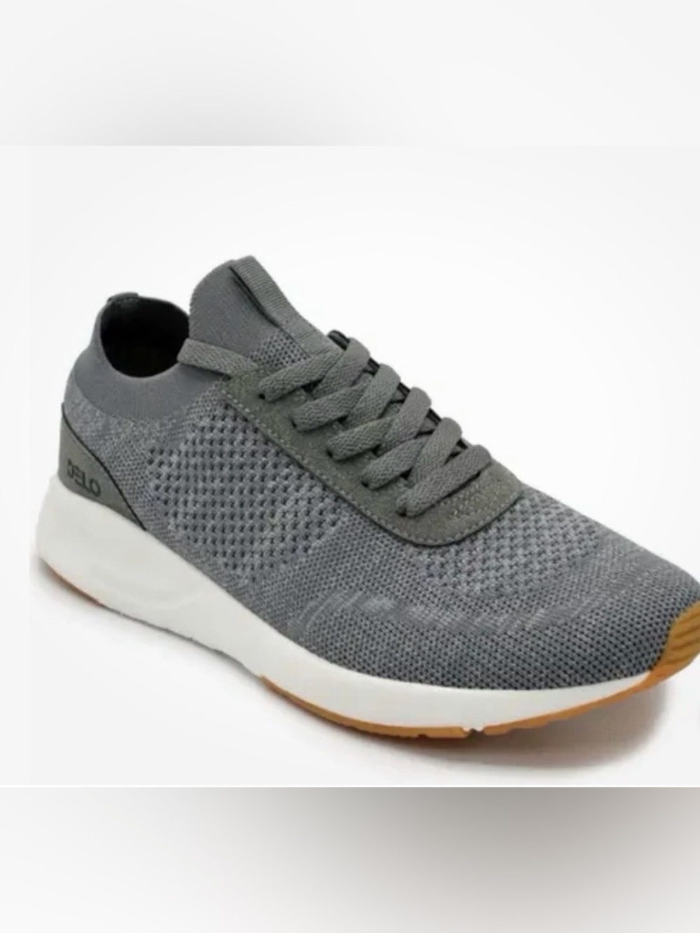 Men's Grey Knit Lace-Up Casual Sneaker